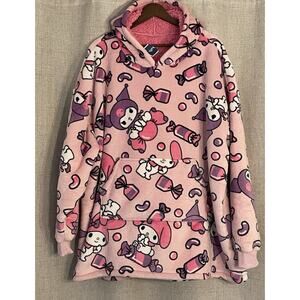 NEW Sanrio Hello Kitty & Friends Kuromi My Melody Oversized Hoodie Blanket